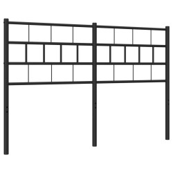 vidaXL Kopfteil Metall Schwarz 140 cm
