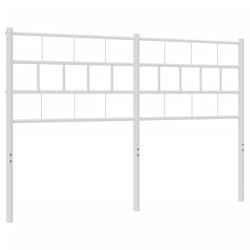 vidaXL Kopfteil Metall Weiß 140 cm
