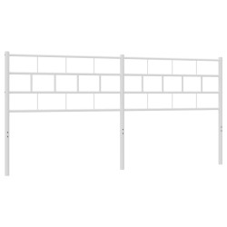 vidaXL Kopfteil Metall Weiß 160 cm