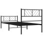 vidaXL Bettgestell mit Kopf- und Fußteil Metall Schwarz 90x200 cm vidaXL Bettgestell mit Kopf- und Fußteil Metall Schwarz 90x200 cm