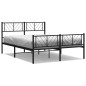 vidaXL Bettgestell mit Kopf- und Fußteil Metall Schwarz 150x200 cm vidaXL Bettgestell mit Kopf- und Fußteil Metall Schwarz 150x200 cm
