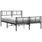 vidaXL Bettgestell mit Kopf- und Fußteil Metall Schwarz 150x200 cm vidaXL Bettgestell mit Kopf- und Fußteil Metall Schwarz 150x200 cm