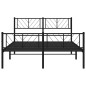 vidaXL Bettgestell mit Kopf- und Fußteil Metall Schwarz 150x200 cm vidaXL Bettgestell mit Kopf- und Fußteil Metall Schwarz 150x200 cm