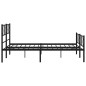 vidaXL Bettgestell mit Kopf- und Fußteil Metall Schwarz 150x200 cm vidaXL Bettgestell mit Kopf- und Fußteil Metall Schwarz 150x200 cm