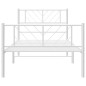 vidaXL Bettgestell mit Kopf- und Fußteil Metall Weiß 80x200 cm vidaXL Bettgestell mit Kopf- und Fußteil Metall Weiß 80x200 cm