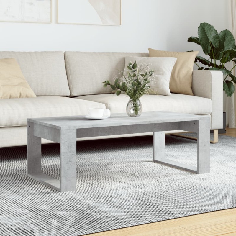 Couchtisch Betongrau 102x50x35 cm Holzwerkstoff Couchtisch Betongrau 102x50x35 cm Holzwerkstoff