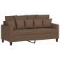 vidaXL 3-tlg. Sofagarnitur mit Kissen Braun Stoff vidaXL 3-tlg. Sofagarnitur mit Kissen Braun Stoff