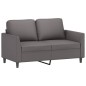 vidaXL 3-tlg. Sofagarnitur mit Kissen Grau Kunstleder vidaXL 3-tlg. Sofagarnitur mit Kissen Grau Kunstleder
