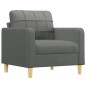 vidaXL 4-tlg. Sofagarnitur mit Kissen Dunkelgrau Stoff vidaXL 4-tlg. Sofagarnitur mit Kissen Dunkelgrau Stoff