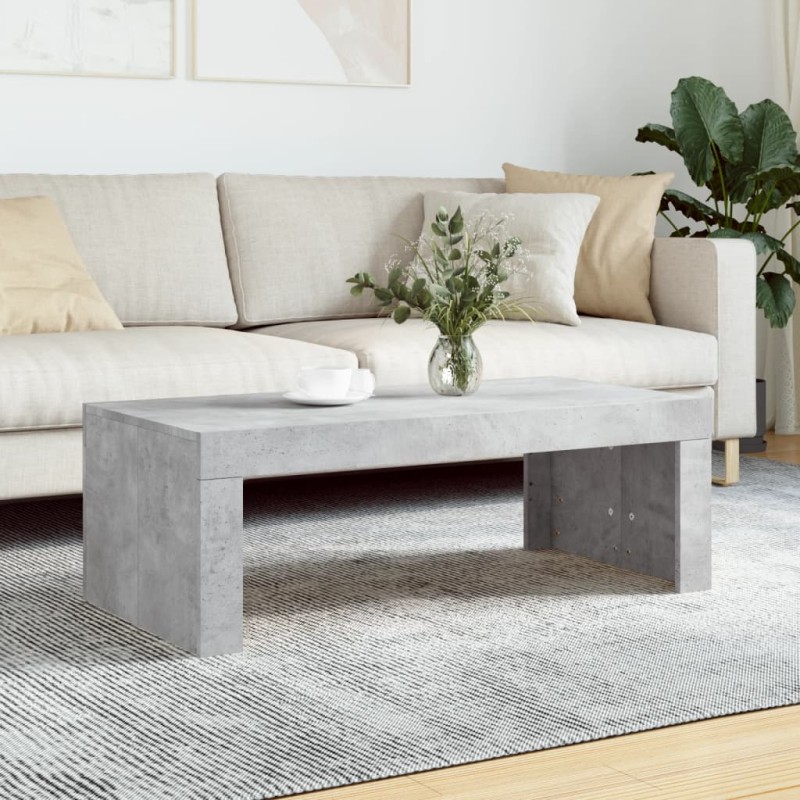 Couchtisch Betongrau 102x50x36 cm Holzwerkstoff Couchtisch Betongrau 102x50x36 cm Holzwerkstoff