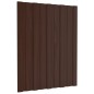 vidaXL Dachpaneele 12 Stk. Verzinkter Stahl Braun 60x45 cm vidaXL Dachpaneele 12 Stk. Verzinkter Stahl Braun 60x45 cm