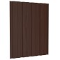 vidaXL Dachpaneele 12 Stk. Verzinkter Stahl Braun 60x45 cm vidaXL Dachpaneele 12 Stk. Verzinkter Stahl Braun 60x45 cm