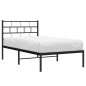 vidaXL Bettgestell mit Kopfteil Metall Schwarz 80x200 cm vidaXL Bettgestell mit Kopfteil Metall Schwarz 80x200 cm