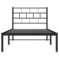 vidaXL Bettgestell mit Kopfteil Metall Schwarz 80x200 cm vidaXL Bettgestell mit Kopfteil Metall Schwarz 80x200 cm