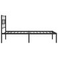 vidaXL Bettgestell mit Kopfteil Metall Schwarz 80x200 cm vidaXL Bettgestell mit Kopfteil Metall Schwarz 80x200 cm