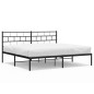 vidaXL Bettgestell mit Kopfteil Metall Schwarz 193x203 cm vidaXL Bettgestell mit Kopfteil Metall Schwarz 193x203 cm
