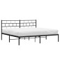 vidaXL Bettgestell mit Kopfteil Metall Schwarz 193x203 cm vidaXL Bettgestell mit Kopfteil Metall Schwarz 193x203 cm