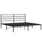 vidaXL Bettgestell mit Kopfteil Metall Schwarz 193x203 cm vidaXL Bettgestell mit Kopfteil Metall Schwarz 193x203 cm