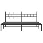 vidaXL Bettgestell mit Kopfteil Metall Schwarz 193x203 cm vidaXL Bettgestell mit Kopfteil Metall Schwarz 193x203 cm