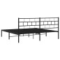 vidaXL Bettgestell mit Kopfteil Metall Schwarz 193x203 cm vidaXL Bettgestell mit Kopfteil Metall Schwarz 193x203 cm