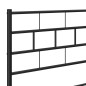 vidaXL Bettgestell mit Kopfteil Metall Schwarz 193x203 cm vidaXL Bettgestell mit Kopfteil Metall Schwarz 193x203 cm