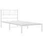 vidaXL Bettgestell mit Kopfteil Metall Weiß 100x200 cm vidaXL Bettgestell mit Kopfteil Metall Weiß 100x200 cm