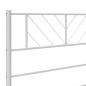 vidaXL Bettgestell mit Kopfteil Metall Weiß 140x190 cm vidaXL Bettgestell mit Kopfteil Metall Weiß 140x190 cm