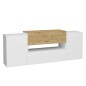 FMD TV-Schrank 182x33x70,2 cm Weiß und Artisan-Eiche FMD TV-Schrank 182x33x70,2 cm Weiß und Artisan-Eiche
