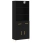 vidaXL Highboard Schwarz 69,5x34x180 cm Holzwerkstoff vidaXL Highboard Schwarz 69,5x34x180 cm Holzwerkstoff