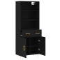 vidaXL Highboard Schwarz 69,5x34x180 cm Holzwerkstoff vidaXL Highboard Schwarz 69,5x34x180 cm Holzwerkstoff