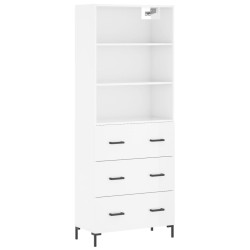 vidaXL Highboard Hochglanz-Weiß 69,5x34x180 cm Holzwerkstoff