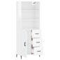 vidaXL Highboard Hochglanz-Weiß 69,5x34x180 cm Holzwerkstoff vidaXL Highboard Hochglanz-Weiß 69,5x34x180 cm Holzwerkstoff