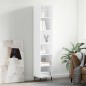 vidaXL Highboard Hochglanz-Weiß 34,5x32,5x180 cm Holzwerkstoff vidaXL Highboard Hochglanz-Weiß 34,5x32,5x180 cm Holzwerkstoff