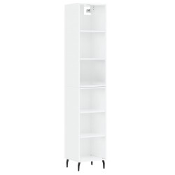 vidaXL Highboard Hochglanz-Weiß 34,5x32,5x180 cm Holzwerkstoff