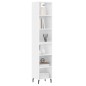 vidaXL Highboard Hochglanz-Weiß 34,5x32,5x180 cm Holzwerkstoff vidaXL Highboard Hochglanz-Weiß 34,5x32,5x180 cm Holzwerkstoff