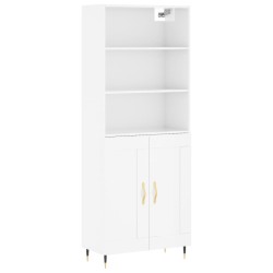 vidaXL Highboard Hochglanz-Weiß 69,5x34x180 cm Holzwerkstoff