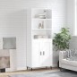 vidaXL Highboard Hochglanz-Weiß 69,5x34x180 cm Holzwerkstoff vidaXL Highboard Hochglanz-Weiß 69,5x34x180 cm Holzwerkstoff