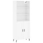 vidaXL Highboard Hochglanz-Weiß 69,5x34x180 cm Holzwerkstoff vidaXL Highboard Hochglanz-Weiß 69,5x34x180 cm Holzwerkstoff