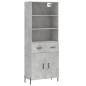 vidaXL Highboard Betongrau 69,5x34x180 cm Holzwerkstoff vidaXL Highboard Betongrau 69,5x34x180 cm Holzwerkstoff
