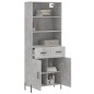 vidaXL Highboard Betongrau 69,5x34x180 cm Holzwerkstoff vidaXL Highboard Betongrau 69,5x34x180 cm Holzwerkstoff