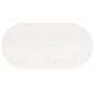 Tischplatte Weiß 100x50x2,5 cm Massivholz Kiefer Oval Tischplatte Weiß 100x50x2,5 cm Massivholz Kiefer Oval