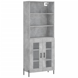 vidaXL Highboard Betongrau 69,5x34x180 cm Holzwerkstoff