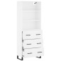 vidaXL Highboard Hochglanz-Weiß 69,5x34x180 cm Holzwerkstoff vidaXL Highboard Hochglanz-Weiß 69,5x34x180 cm Holzwerkstoff
