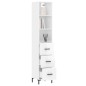 vidaXL Highboard Hochglanz-Weiß 34,5x34x180 cm Holzwerkstoff vidaXL Highboard Hochglanz-Weiß 34,5x34x180 cm Holzwerkstoff