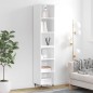 vidaXL Highboard Hochglanz-Weiß 34,5x32,5x180 cm Holzwerkstoff vidaXL Highboard Hochglanz-Weiß 34,5x32,5x180 cm Holzwerkstoff