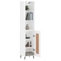 vidaXL Highboard Hochglanz-Weiß 34,5x34x180 cm Holzwerkstoff vidaXL Highboard Hochglanz-Weiß 34,5x34x180 cm Holzwerkstoff