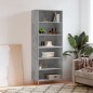 vidaXL Highboard Betongrau 69,5x32,5x180 cm Holzwerkstoff vidaXL Highboard Betongrau 69,5x32,5x180 cm Holzwerkstoff