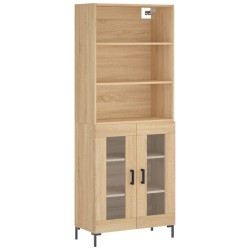 vidaXL Highboard Sonoma-Eiche 69,5x34x180 cm Holzwerkstoff