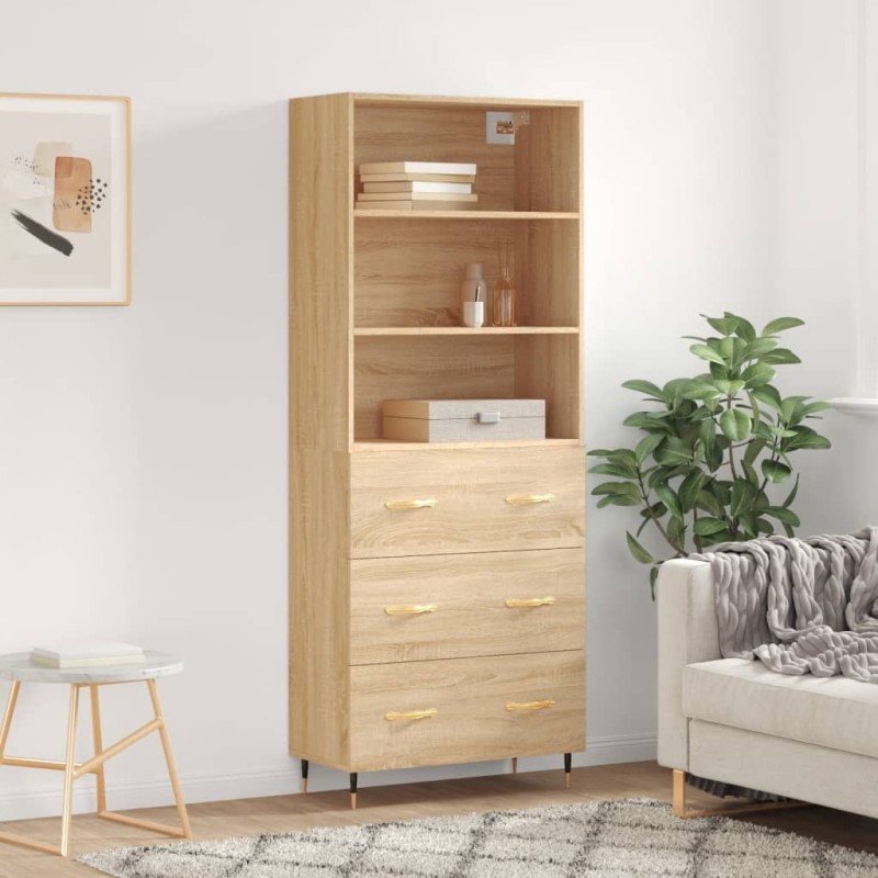 vidaXL Highboard Sonoma-Eiche 69,5x34x180 cm Holzwerkstoff vidaXL Highboard Sonoma-Eiche 69,5x34x180 cm Holzwerkstoff
