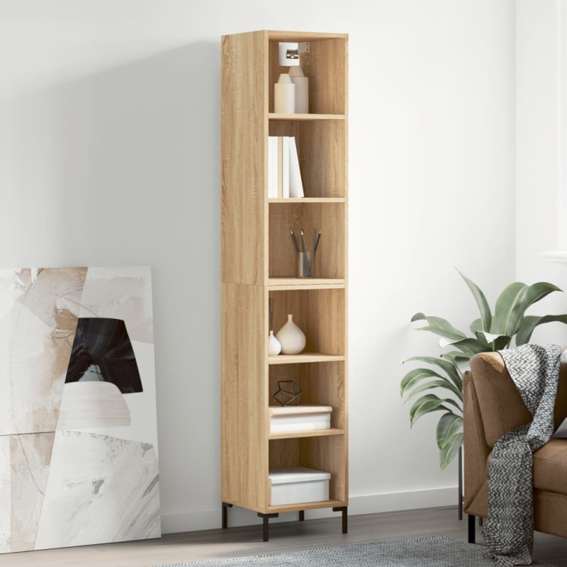 vidaXL Highboard Sonoma-Eiche 34,5x32,5x180 cm Holzwerkstoff vidaXL Highboard Sonoma-Eiche 34,5x32,5x180 cm Holzwerkstoff